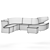 Customizable Pablo Modular Sofa 3D model small image 2