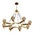 Glamorous Glass Postmodern Chandelier 3D model small image 1