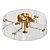 Anemon Pendant Chandelier with Patterned Glass Shade 3D model small image 1