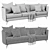 Minimalist Comfort: Boconcept Osaka 3 Seater Sofa 3D model small image 4