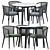 Erica 19 Chair and Ginepro Round Outdoor Table 3D model small image 1