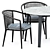 Erica 19 Chair and Ginepro Round Outdoor Table 3D model small image 3