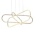 Elegant Silver Chandelier: Joint Ovao 3D model small image 1