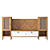 Rustic Wood TV Stand 3D model small image 1