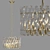 Selva 8-Light Gold Chandelier 3D model small image 1