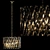 Selva 8-Light Gold Chandelier 3D model small image 2