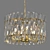 Selva 8-Light Gold Chandelier 3D model small image 3