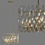 Selva 8-Light Gold Chandelier 3D model small image 5