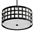 Elegant James Allan Drum Chandelier 3D model small image 1