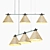 Scandinavian Style Wooden Pendant Light 3D model small image 1