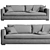 Vanguard Brandt Sofa: Extended Bench Seat 3D model small image 3