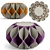RUFF High: Modern Wool Felt Pouf 3D model small image 1