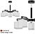 Sleek Alfa Consul Venge Chandelier 3D model small image 1