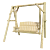 Title: Rustic Wooden Swing 3D model small image 2