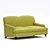 Classic Soft Curved Back Sofa 3D model small image 8