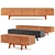 Zeitraum Rattan Oak Sideboard 3D model small image 1