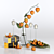 Elegant Physalis Decor Set 3D model small image 1