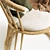 Natural Elegance: Raggi Oak Armchair 3D model small image 4