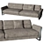 Mirage 390: Luxurious Italian Leather Sofa 3D model small image 1