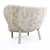 Cozy Little Petra Armchair 3D model small image 9