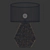 Zara Home Jute Base Lamp: Eco-Chic Lighting 3D model small image 5