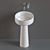 Flaminia Bonola Washbasin with Mixer 3D model small image 2