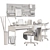 Stylish and Functional Ikea Micke/Alefjall Workplace 3D model small image 5