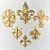 Elegant Fleur-de-Lis Sculpture 3D model small image 2