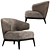 Cozy and Elegant W Furman Armchair 3D model small image 2