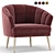 Elegant Maya Armchair 3D model small image 1