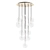 13 Globe Brass and Glass Chandelier 3D model small image 1