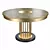 Brass Round Dining Table: Stunning Ar-Deco Design 3D model small image 1