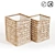 Natural Bamboo Sofa Tables Set 3D model small image 1