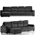 Modern LIDHULT Sectional: Stylish & Spacious 3D model small image 4