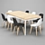 Sleek Dining Set: Table & Chairs 3D model small image 5