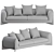 Porada Softbay: Stylish Comfort for Any Space 3D model small image 2