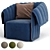 Elegant MANTA Armchair 3D model small image 1