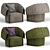 Elegant MANTA Armchair 3D model small image 2