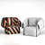 Elegant MANTA Armchair 3D model small image 4