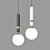 Elegant Marble Pendant Light 3D model small image 2