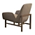 Elegant Nicci Timber Armchair 3D model small image 2