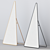 Modern Triangle Standing Mirror 3D model small image 1