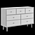 Rustic Wood Vintage Sideboard 3D model small image 3