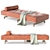 Modern Erik Jorgensen 450 Delphi Daybed 3D model small image 1