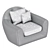 Rush Lounge Chair: Elegant Comfort in Every Angle 3D model small image 5