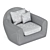 Rush Lounge Chair: Elegant Comfort in Every Angle 3D model small image 10