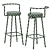 Sleek & Stylish Block-Ba Barstool 3D model small image 4