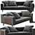 Contemporary Indivi 3-Seater Sofa 3D model small image 1