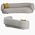 Modern Curved Sofa: FAO By Future Perfect 3D model small image 5