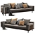 Meridiani TIMOTHY KUOIO 3-Seater Sofa: Modern Elegance for Your Home. 3D model small image 4